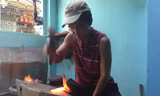 Ông Lê Văn Châu, chủ lò rèn “độc nhất vô nhị” ở Sài Gòn.