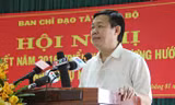 Phó thủ tướng Vương Đình Huệ phát biểu chỉ đạo tại Hội nghị Ban chỉ đạo Tây Nam bộ ngày 8/1. Ảnh: Cảnh Kỳ.