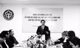 Phó Thủ tướng Vương Đình Huệ làm việc với BHXH Việt Nam. Ảnh: VG.