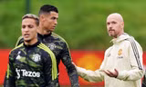 Ronaldo được HLV Ten Hag tha thứ, có thể ra sân ở Europa League 