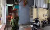 Lực lượng công an khám nghiệm hiện trường vụ án.