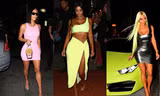 Kim Kardashian mê mẩn váy nhựa bó sát và màu xanh lá neon chói lóa