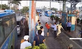 Cảnh hỗn loạn tại trạm BOT Tân Đệ hồi tháng 5 vừa qua.