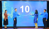 Các đại biểu nhấn nút phát động cuộc thi tương tác trực tuyến “Thanh niên chuẩn - Nói không với định kiến giới”.