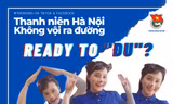 Diễn viên Bảo Thanh với điệu nhảy "Thanh niên Hà Nội - Không vội ra đường"thu hút đông đảo bạn trẻ hưởng ứng tham gia.