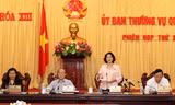 Phiên họp thứ 29 của Ủy ban Thường vụ Quốc hội. Ảnh: Lâm Khánh 