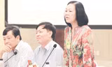 Bà Trương Thị Mai phát biểu tại hội thảo. Ảnh: Công Khanh