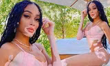 Winnie Harlow thư giãn bên hồ bơi với bikini nhỏ xíu