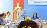 Bí thư Trung ương Đoàn Nguyễn Phạm Duy Trang duyệt công tác chuẩn bị Đại hội Đoàn An Giang