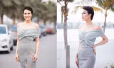 MC Phương Mai mặc váy xuyên thấu, khoe vòng 1 'bỏng mắt' sau 6 tháng sinh con