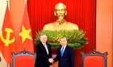 Tổng Bí thư Tô Lâm tiếp Thượng Nghị sĩ Mỹ Steven David Daines. (Ảnh: VGP)