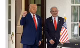 Tổng thống Mỹ Donald Trump và Thủ tướng Israel Benjamin Netanyahu tại Nhà Trắng ngày 7/4. (Ảnh: AP)