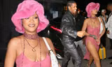 Rihanna mặc váy trễ nải, không nội y 'nóng mắt' đi chơi với bạn trai