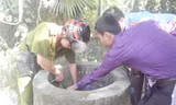 Chiếc giếng bỏ hoang, nơi phát hiện xác chị Đinh Thị H..
