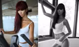 Hà Anh mặc nội y nóng bỏng trong phòng tập gym