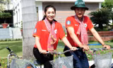 Hoa hậu Đại dương Thu Thảo đạp xe cùng 2.000 sinh viên