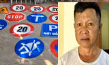 Hạt phó hạt quản lý đường bộ trộm biển báo giao thông