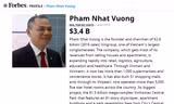 Ông Phạm Nhật Vượng có thêm 1 tỷ USD