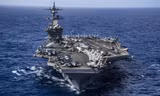 Tàu sân bay USS Carl Vinson hoạt động trên Thái Bình Dương. Ảnh: US Navy.