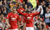 Pogba ăn mừng sau bàn thắng đầu tiên trong màu áo M.U