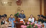 Phó Thủ tướng Vũ Đức Đam kiểm tra công tác phòng, chống bão số 3 tại Thanh Hóa. Ảnh: Hoàng Lam