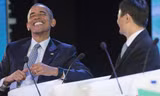 Cuộc trao đổi giữa ông Obama và Jack Ma nghiêm túc nhưng chứa nhiều tiếng cười.