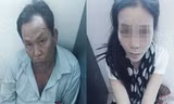 Đỗ Hữu Công (trái) và Huỳnh Thị Lệ Hằng (phải) khi bị bắt giữ