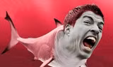 Suarez bị chế ảnh ‘kinh dị’ sau khi cắn cầu thủ khác