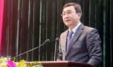 Tân Phó Bí thư Tỉnh ủy Lạng Sơn Nguyễn Cảnh Toàn phát biểu nhận nhiệm vụ. Ảnh: Duy Chiến.