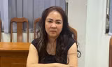 Bà Nguyễn Phương Hằng tại Cơ quan điều tra. Ảnh: C.A