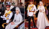 Vương miện của cô dâu vừa kết hôn với Hoàng tử Brunei thể hiện điều đặc biệt gì?
