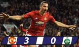 Ibra lập hat-trick, M.U dễ dàng đánh bại St.Etienne