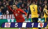 Arsenal thảm bại trên sân của Bayern Munich