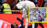 Messi rất bực tức với hành vi của Ramos.