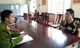 Lấy lời khai đối tượng Trần Văn Dũng tại cơ quan công an