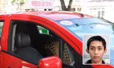 Đối tượng Huy cùng chiếc xe taxi bị đánh cắp