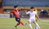 Quang Hải ghi bàn trong chiến thắng 3-1 của CAHN trước Thể Công Viettel (ảnh Minh Tú)