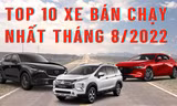 Top 10 ô tô bán chạy nhất tháng 8 tại Việt Nam