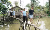 Khách du lịch đến tham quan tại Cồn Sơn, thành phố Cần Thơ. Ảnh: Hòa Hội