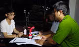 Cơ quan Công an làm việc với đối tượng Phong.