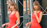 Taylor Swift diện váy điệu đà đi tập thể dục