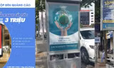  Thùng rác kèm công năng quảng cáo ngoài trời ở Hà Nội chưa được nghiệm thu và cấp phép Ảnh: KỲ SƠN 