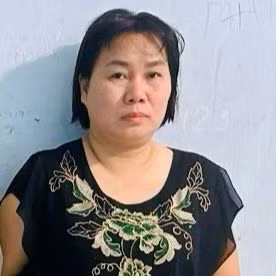 Nguyễn Thị Hạ tại cơ quan công an. Ảnh: A.X.