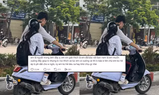 Đăng ảnh chê cô gái ngồi trên xe để bạn trai dắt bộ, người đăng nhận phản ứng ngược