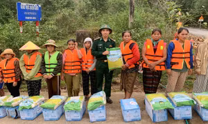 Bộ đội Biên phòng Quảng Trị hỗ trợ người dân vùng biên sau mưa lũ