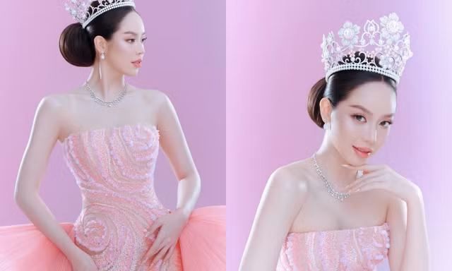 Hoa hậu Thanh Thủy chọn tông hồng cho đêm Chung kết Miss International 2025