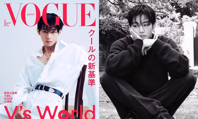 Khả năng "bắn ảnh" đỉnh cao của V BTS trên bìa VOGUE Nhật số tháng 2/2026