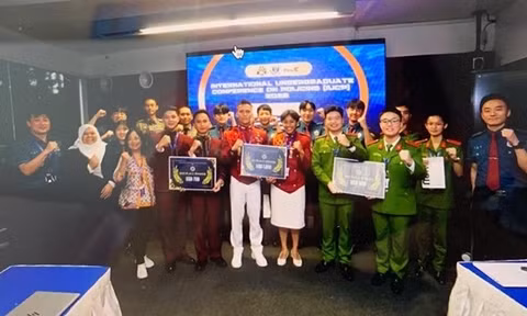 Học viên học viện CSND ghi dấu ấn với giải Ba trong Cuộc thi nghiên cứu khoa học dành cho sinh viên Cảnh sát Châu Á 2025