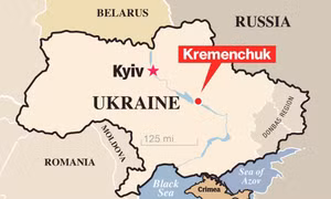 Thành phố trung tâm Ukraine bị tập kích lúc nửa đêm