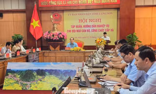 Hội nghị tập huấn cấp tỉnh Lạng Sơn về vận hành bộ máy chính quyền cấp xã. Ảnh: Duy Chiến.